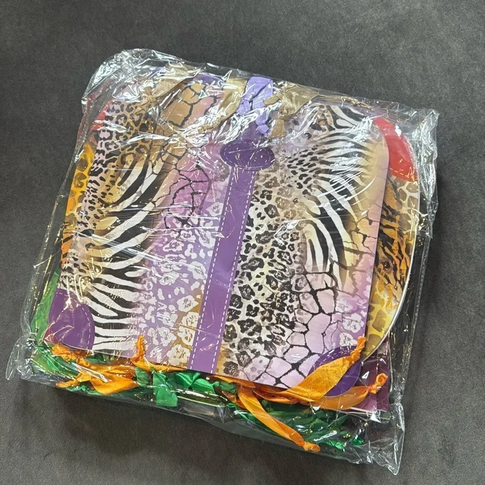 Jungle Themed Handbag Gift Bags 12 Pack Ribbon Handles 4 Designs NEW